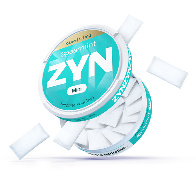 4 ZYN cans sliding in from the side